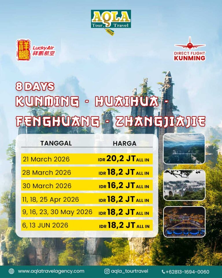 6b. KUNMING-HUAIHUA-FENGHUANG-ZHANGJIAJIE_list-harga