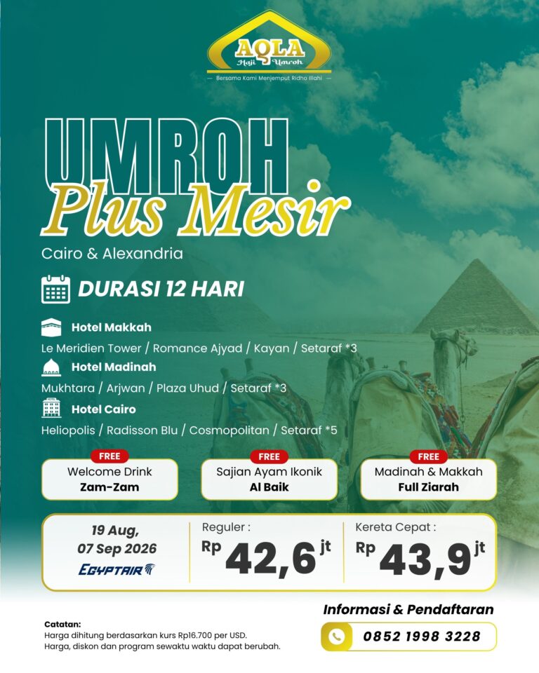 16._Umrah Plus Mesir Cairo & Alexandria (19 Aug, 7 Sep 2026)