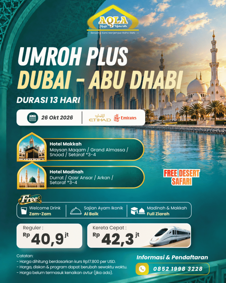 1. umroh plus Dubai - Abu Dhabi (26 Okt 2026)