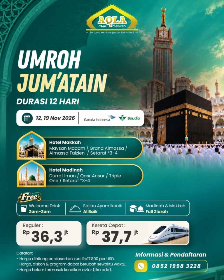 2. umroh Jum’atain (12, 19 Nov 2026)
