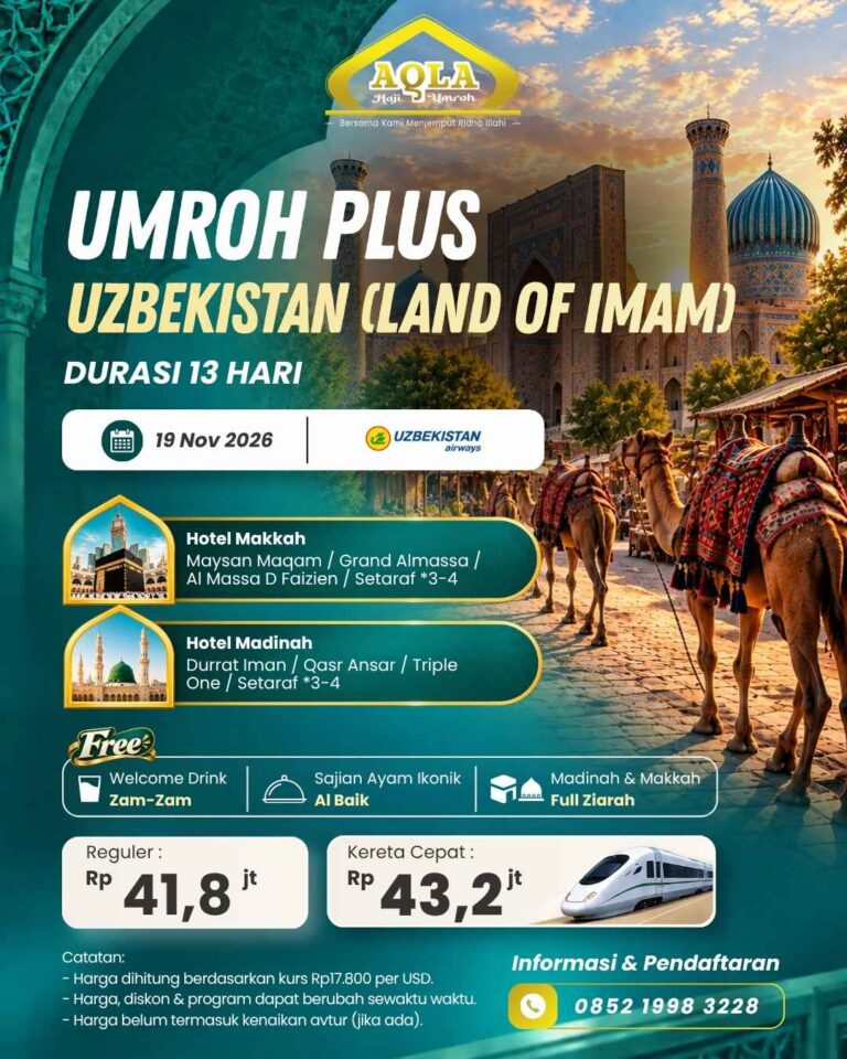 2. umroh plus Uzbekistan (Land of Imam) 19 Nov 2026