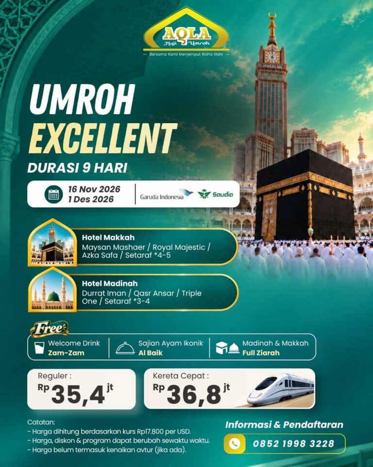 3. umroh Excellent (16 Nov 2026, 1 Des 2026)