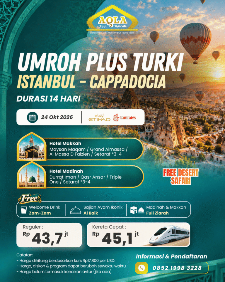 4. Umroh Plus Turki Istanbul - Cappadocia (24 Okt 2026)